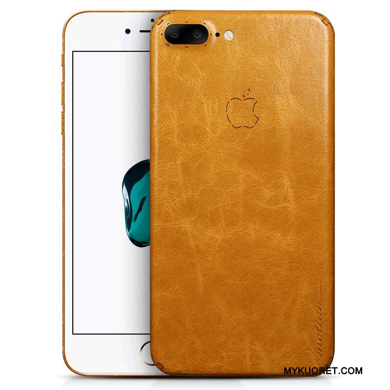 Kuori iPhone 7 Nahka Keltainen Puhelimen Kuoret, Kotelo iPhone 7 Ylellisyys Ultra Ohut