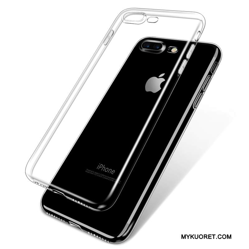 Kuori iPhone 7 Plus Suojaus Puhelimen Kuoret Valkoinen, Kotelo iPhone 7 Plus Pehmeä Neste Murtumaton Läpinäkyvä