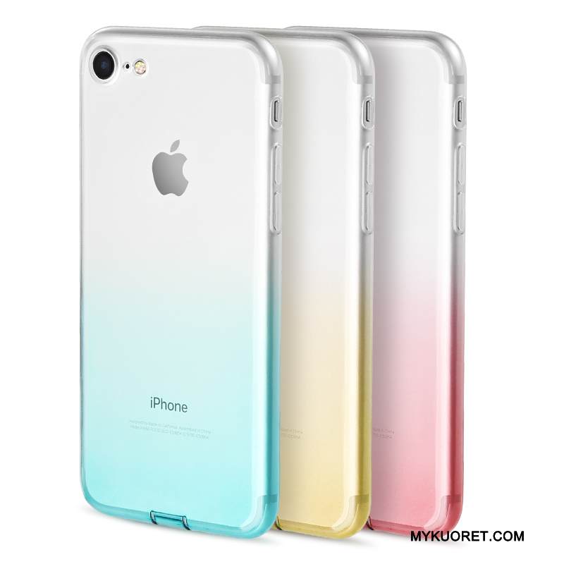 Kuori iPhone 7 Silikoni Läpinäkyvä Kaltevuus, Kotelo iPhone 7 Luova Puhelimen Kuoret
