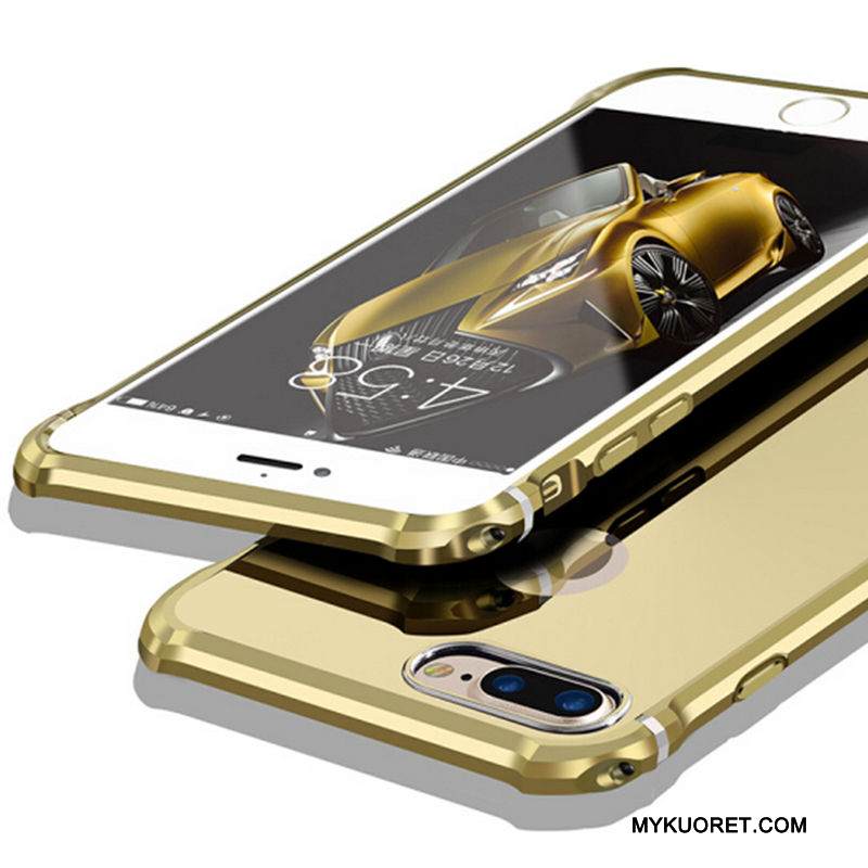 Kuori iPhone 8 Laukut Puhelimen Kuoret Kehys, Kotelo iPhone 8 Suojaus Kulta Kova