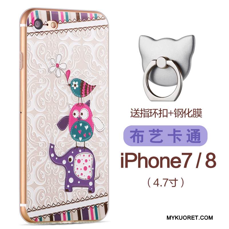 Kuori iPhone 8 Luova Murtumaton Puhelimen Kuoret, Kotelo iPhone 8 Silikoni Violetti