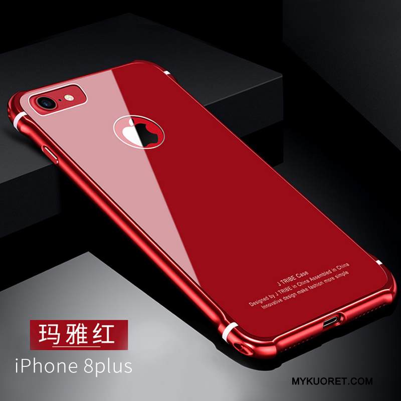 Kuori iPhone 8 Plus Laukut Murtumaton Punainen, Kotelo iPhone 8 Plus Suojaus Trendi Persoonallisuus
