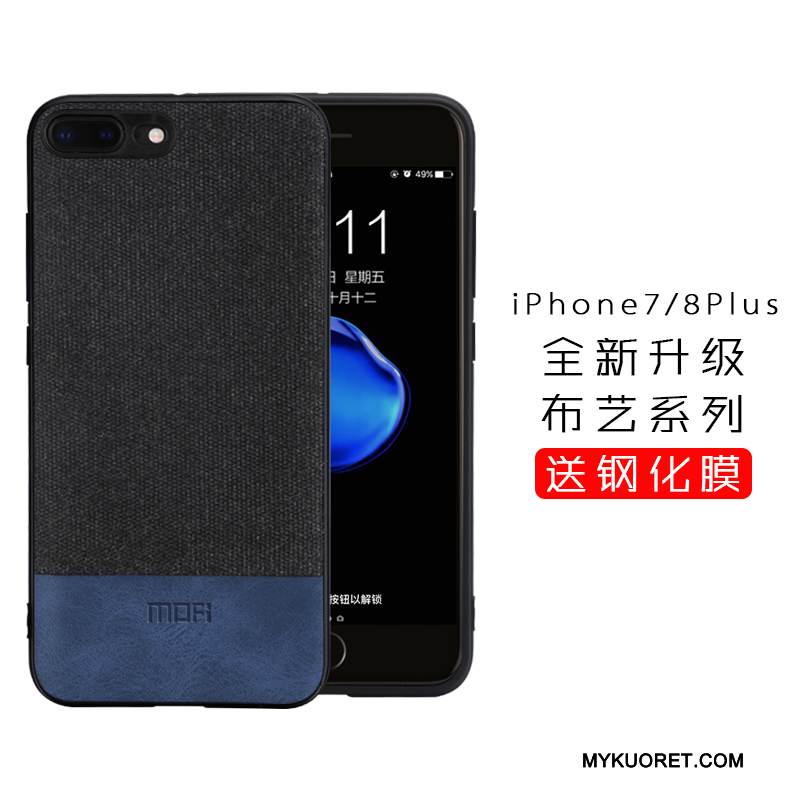 Kuori iPhone 8 Plus Laukut Sininen Murtumaton, Kotelo iPhone 8 Plus Silikoni Tide-brändi Puhelimen Kuoret