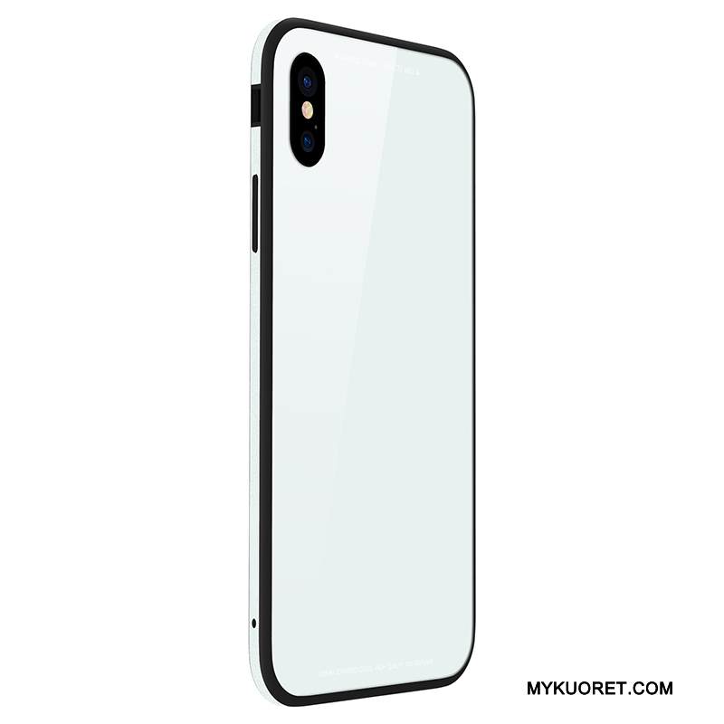 Kuori iPhone 8 Plus Metalli Puhelimen Kuoret Karkaisu, Kotelo iPhone 8 Plus Valkoinen Murtumaton