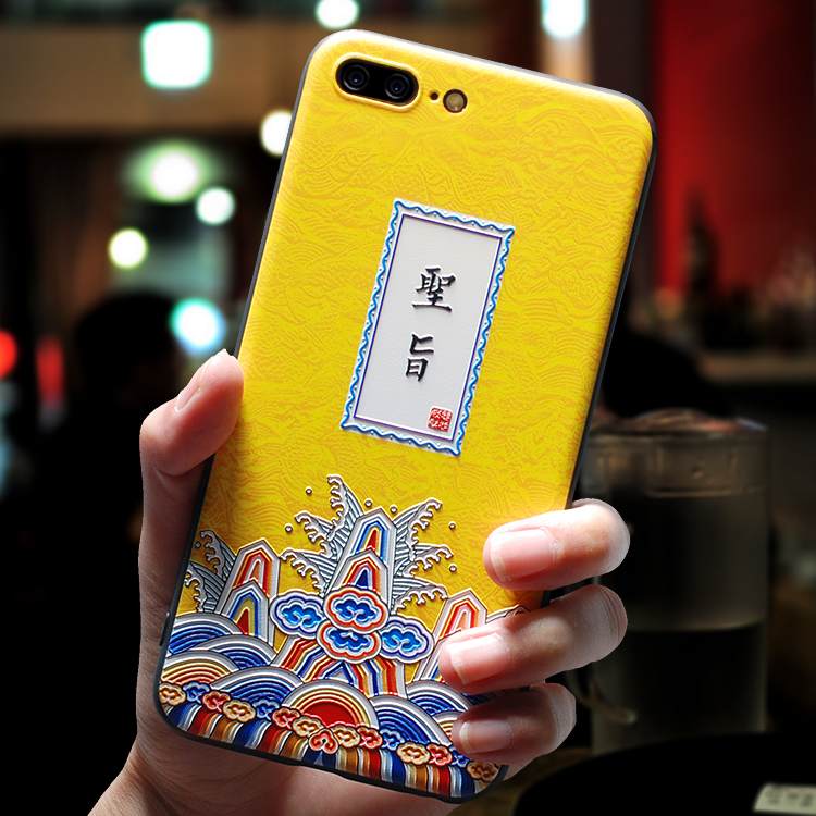 Kuori iPhone 8 Silikoni Rakastunut Tide-brändi, Kotelo iPhone 8 Laukut Puhelimen Kuoret Keltainen