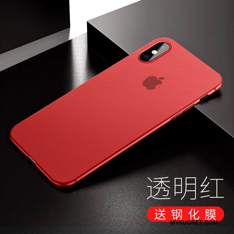 Kuori iPhone X Laukut Punainen Puhelimen Kuoret, Kotelo iPhone X Uusi Pesty Suede