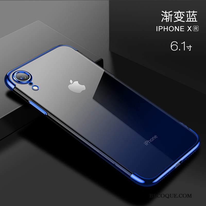 Kuori iPhone Xr Luova Sininen Läpinäkyvä, Kotelo iPhone Xr Suojaus Uusi Ohut