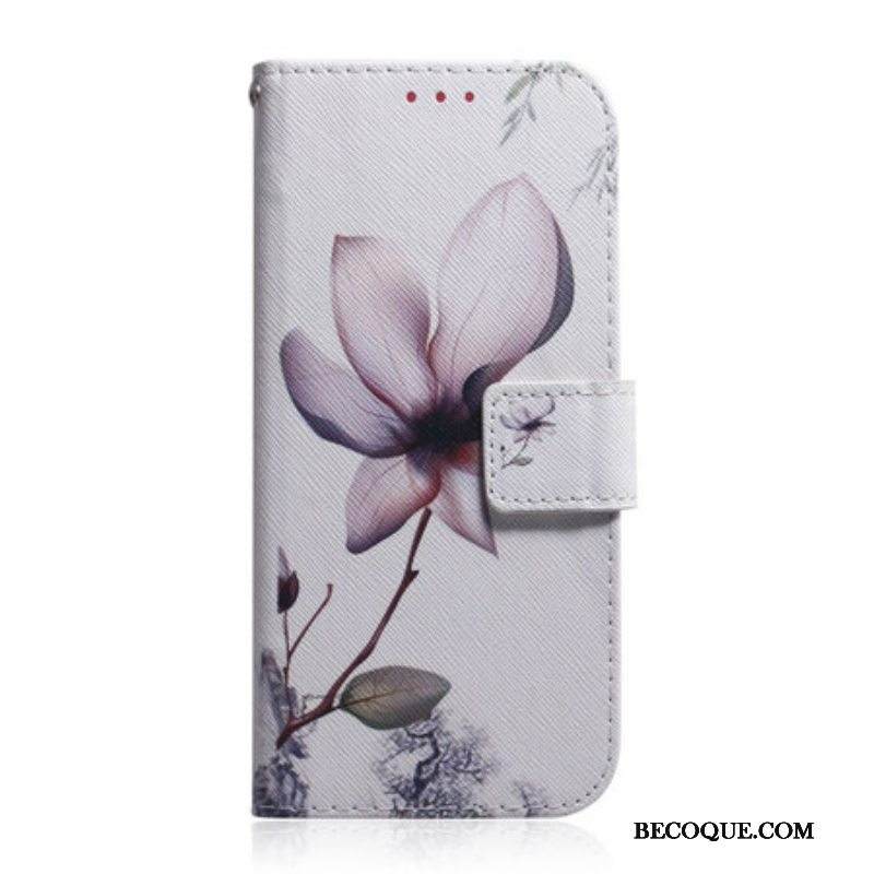 Nahkakotelo Xiaomi Redmi Note 10 5G Flower Dusty Pink