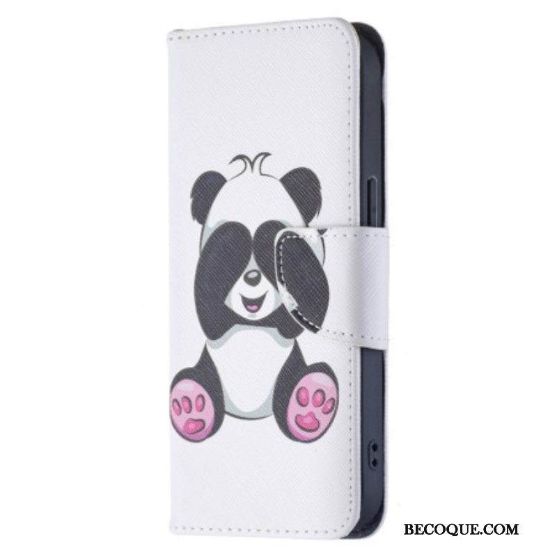 Nahkakotelo iPhone 15 Panda