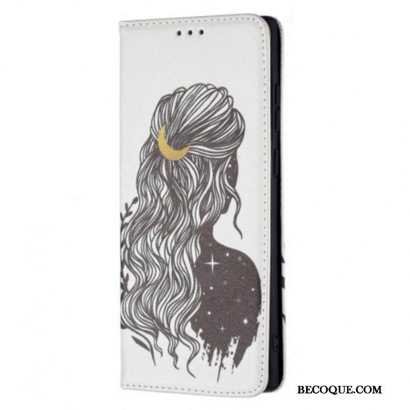 Puhelinkuoret Samsung Galaxy S22 Ultra 5G Kotelot Flip Kauniit Hiukset