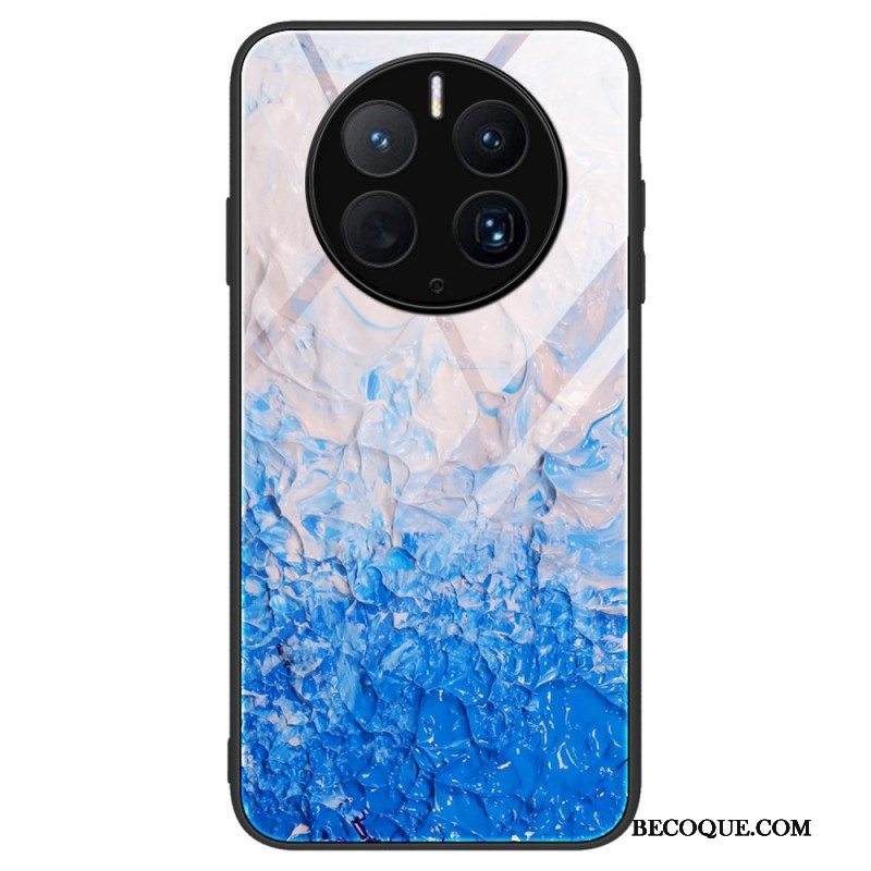 Case Huawei Mate 50 Pro Tyylikäs Marmorinen Karkaistu Lasi