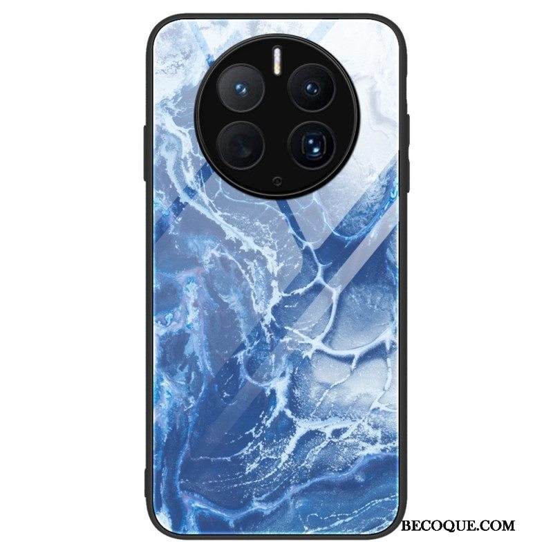 Case Huawei Mate 50 Pro Tyylikäs Marmorinen Karkaistu Lasi