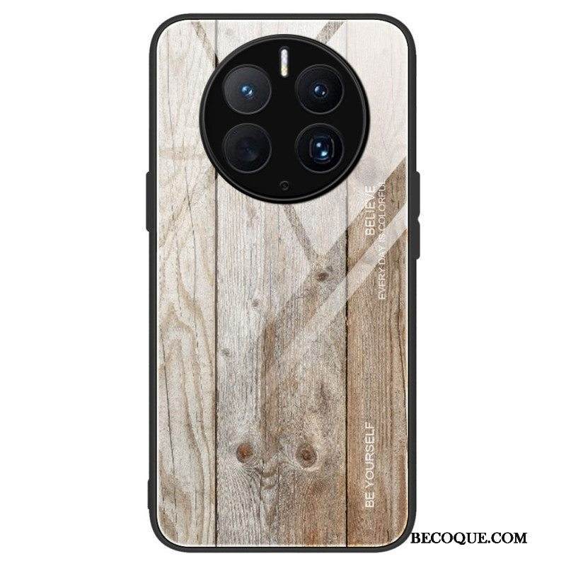 Case Huawei Mate 50 Pro Wood Design Karkaistu Lasi