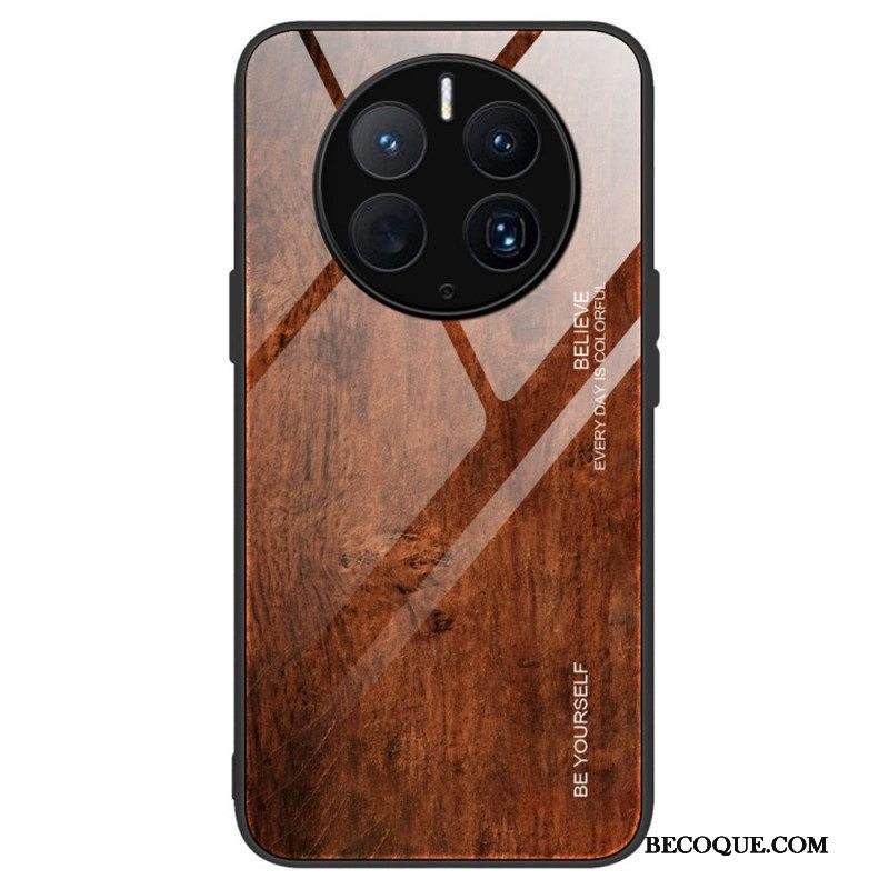 Case Huawei Mate 50 Pro Wood Design Karkaistu Lasi