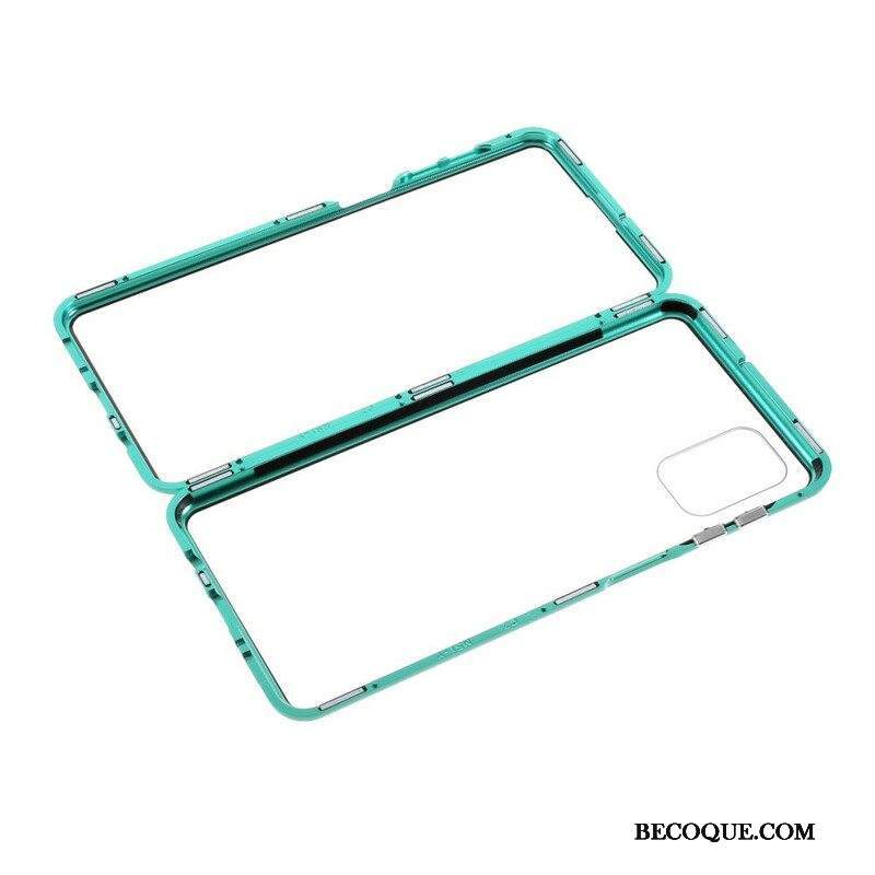 Case Samsung Galaxy M51 Metallireunat Ja Karkaistu Lasi