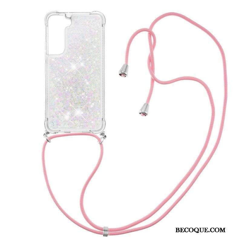 Case Samsung Galaxy S22 5G Paljetteja Kiristysnyörillä