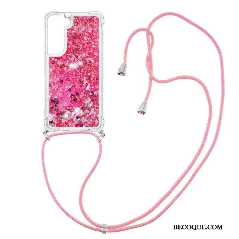 Case Samsung Galaxy S22 5G Paljetteja Kiristysnyörillä