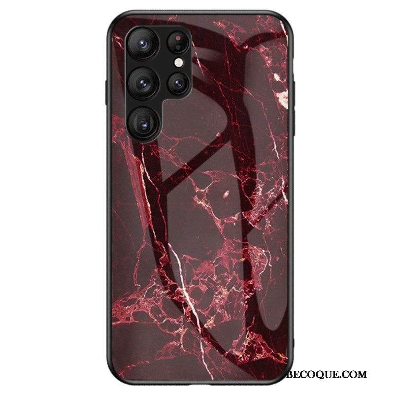 Case Samsung Galaxy S23 Ultra 5G Marmori Karkaistu Lasi