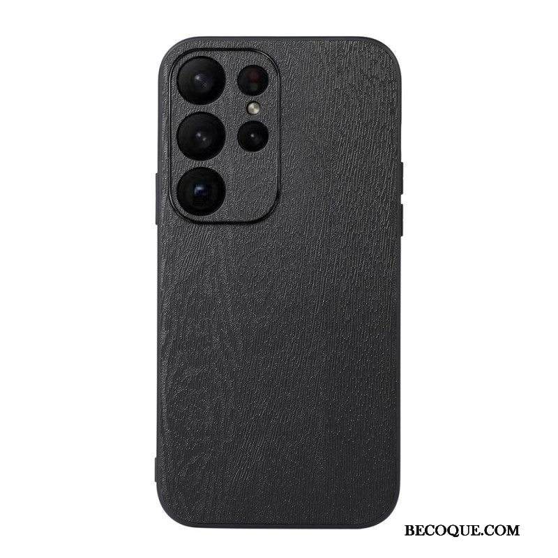 Case Samsung Galaxy S23 Ultra 5G Tyylikäs Nahkainen Puuefekti