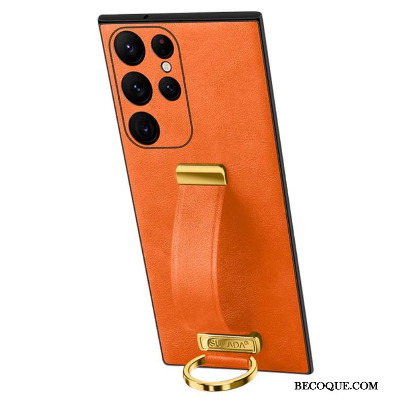 Case Samsung Galaxy S24 Ultra 5g Puhelinkuoret Nahkaefekti Sulada-hihnalla