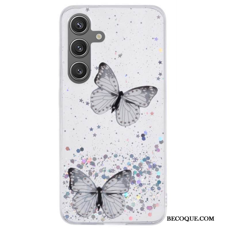 Case Samsung Galaxy S25 Plus 5g Puhelinkuoret Paljetteja Ja Perhosia