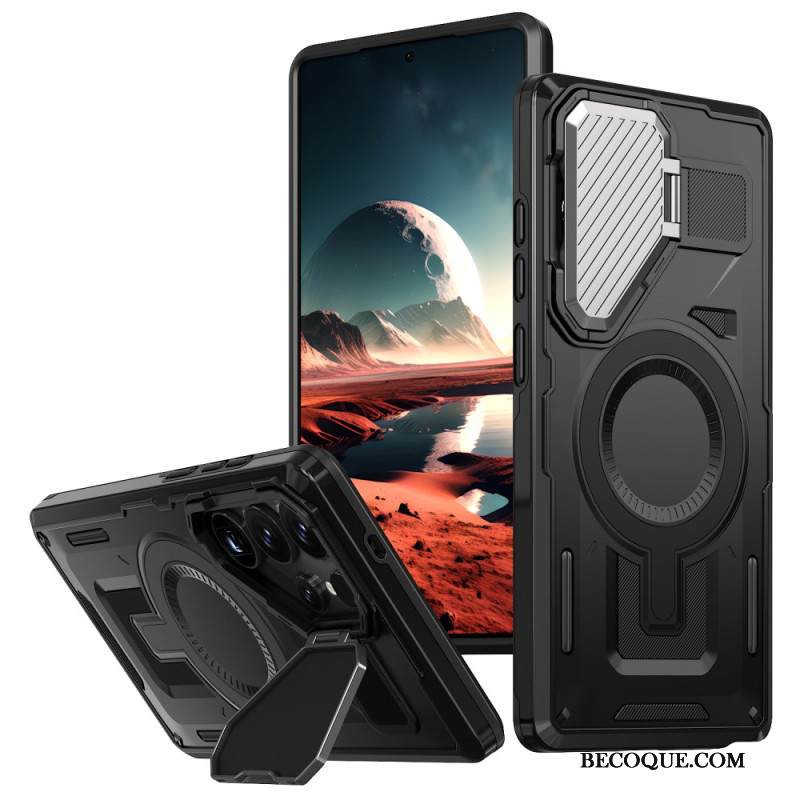 Case Samsung Galaxy S25 Ultra 5g Puhelinkuoret Metallinhohtoinen Linssinsuojuksella Ja Jalustalla