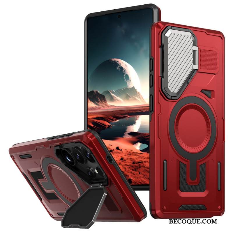 Case Samsung Galaxy S25 Ultra 5g Puhelinkuoret Metallinhohtoinen Linssinsuojuksella Ja Jalustalla