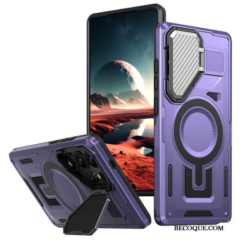 Case Samsung Galaxy S25 Ultra 5g Puhelinkuoret Metallinhohtoinen Linssinsuojuksella Ja Jalustalla