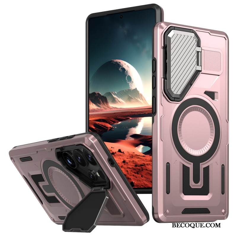 Case Samsung Galaxy S25 Ultra 5g Puhelinkuoret Metallinhohtoinen Linssinsuojuksella Ja Jalustalla