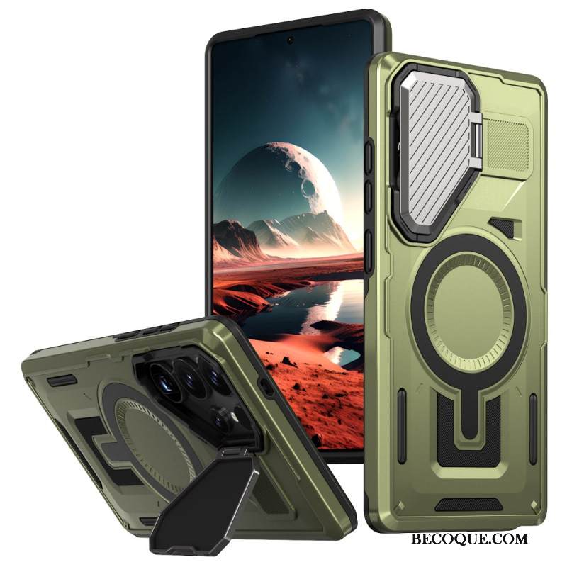 Case Samsung Galaxy S25 Ultra 5g Puhelinkuoret Metallinhohtoinen Linssinsuojuksella Ja Jalustalla