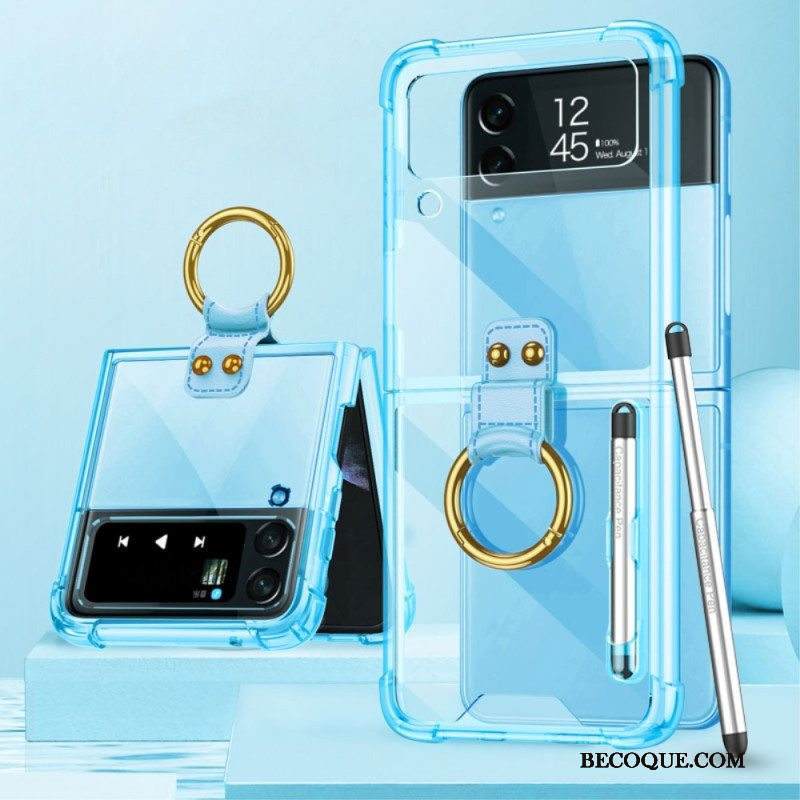 Case Samsung Galaxy Z Flip 4 Kotelot Flip Sävytetty Gkk Stylus -kynällä