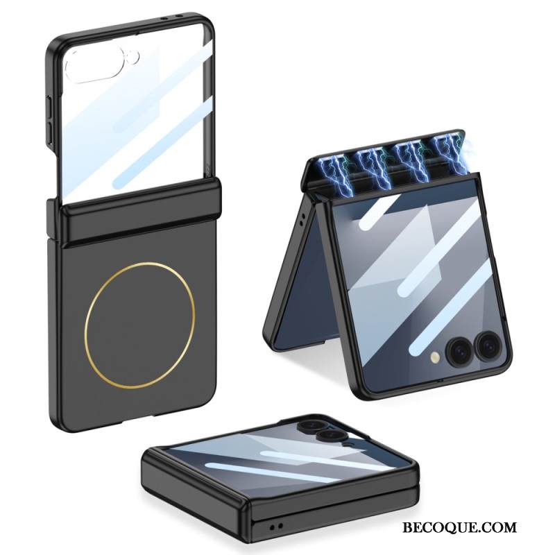 Case Samsung Galaxy Z Flip 7 Puhelinkuoret Magneettisella Kiinnityksellä Saranasuojalla Ja Gkk-brändäyksellä