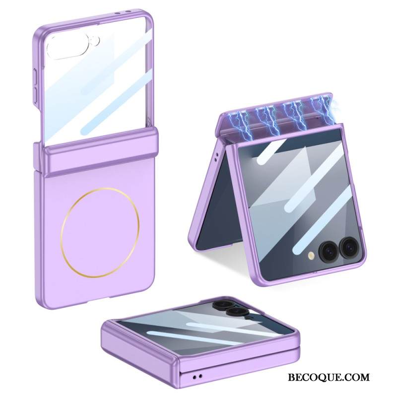 Case Samsung Galaxy Z Flip 7 Puhelinkuoret Magneettisella Kiinnityksellä Saranasuojalla Ja Gkk-brändäyksellä