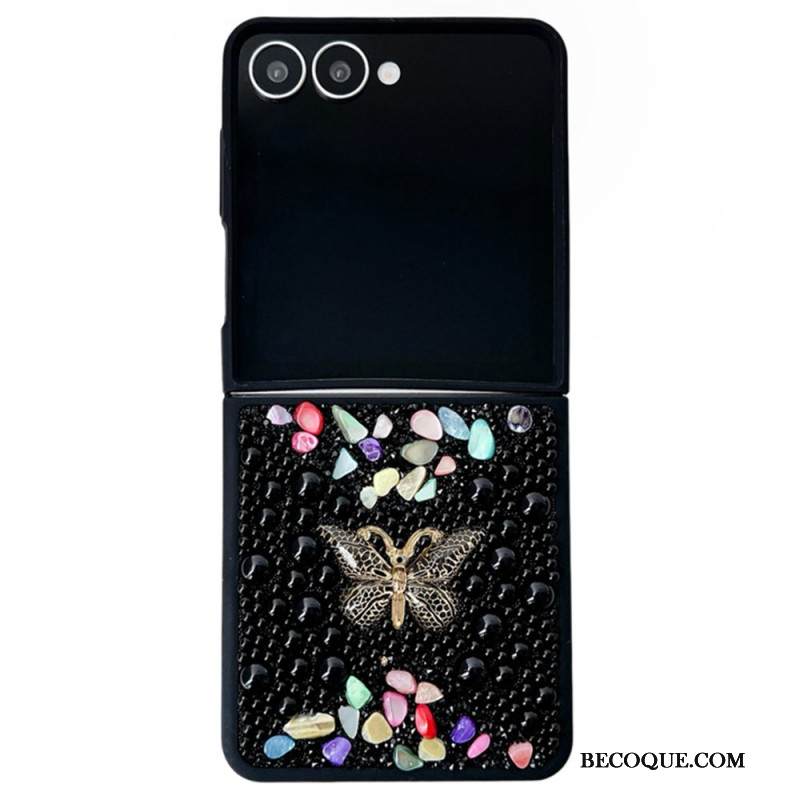 Case Samsung Galaxy Z Flip 7 Puhelinkuoret Strassilla Koristeltu Perhoskoriste