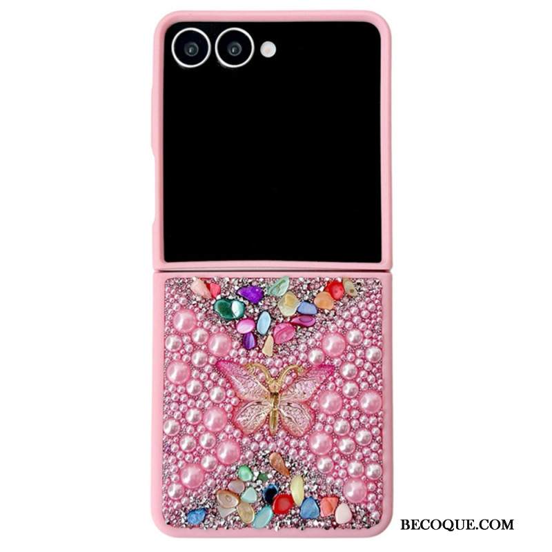 Case Samsung Galaxy Z Flip 7 Puhelinkuoret Strassilla Koristeltu Perhoskoriste