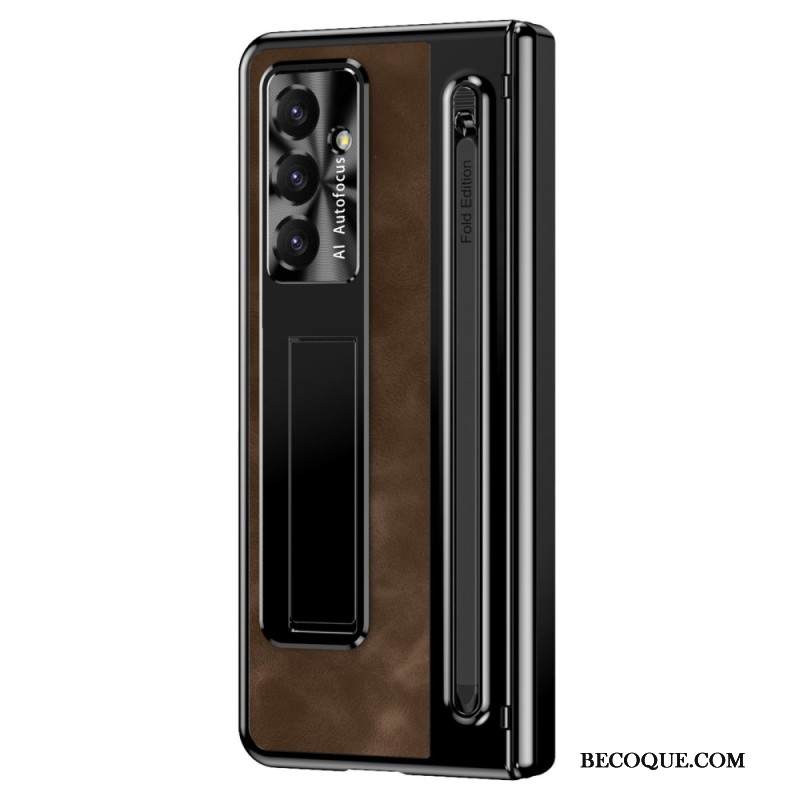 Case Samsung Galaxy Z Fold 7 Puhelinkuoret Nahkaefektijalusta Ja Kynäpidike