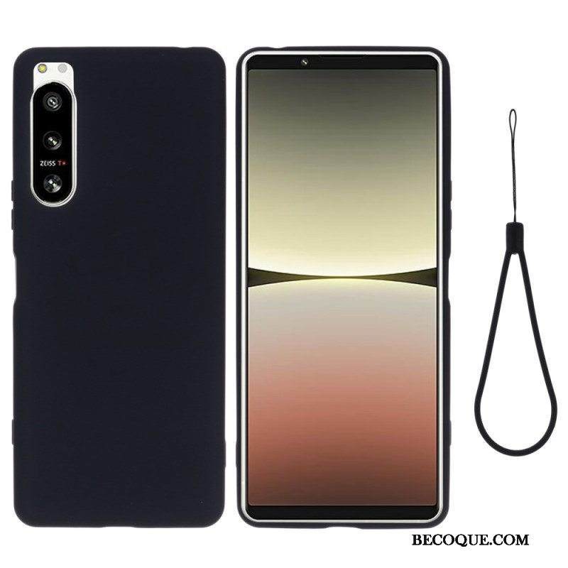 Case Sony Xperia 5 IV Suojaketju Kuori Strappy Nestemäinen Silikoni