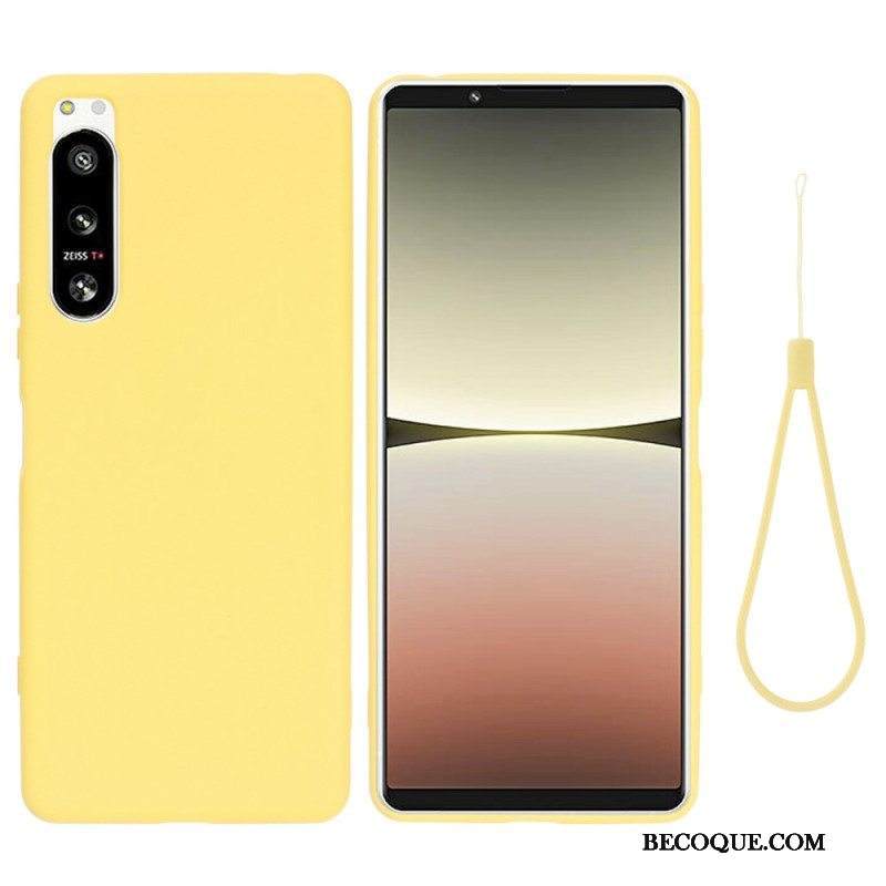 Case Sony Xperia 5 IV Suojaketju Kuori Strappy Nestemäinen Silikoni