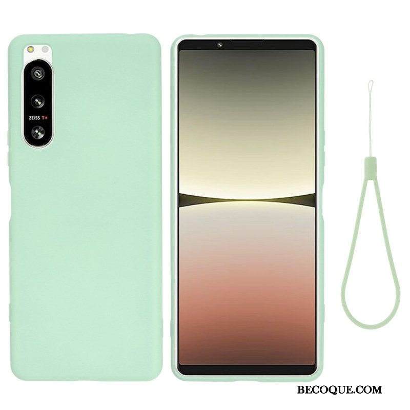 Case Sony Xperia 5 IV Suojaketju Kuori Strappy Nestemäinen Silikoni