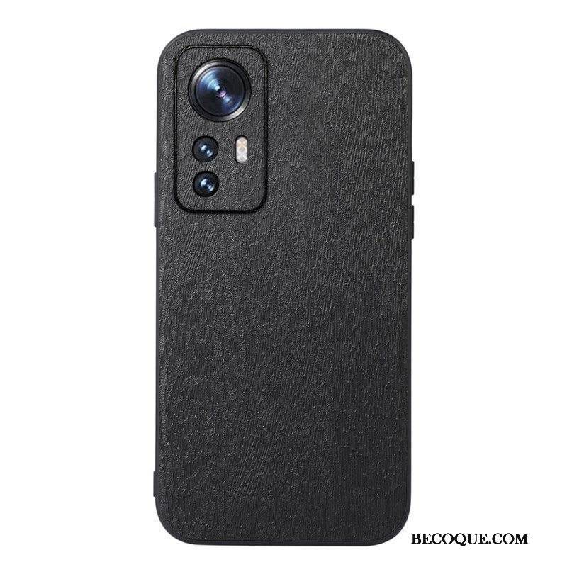 Case Xiaomi 12 Pro Tyylikäs Nahkainen Puuefekti