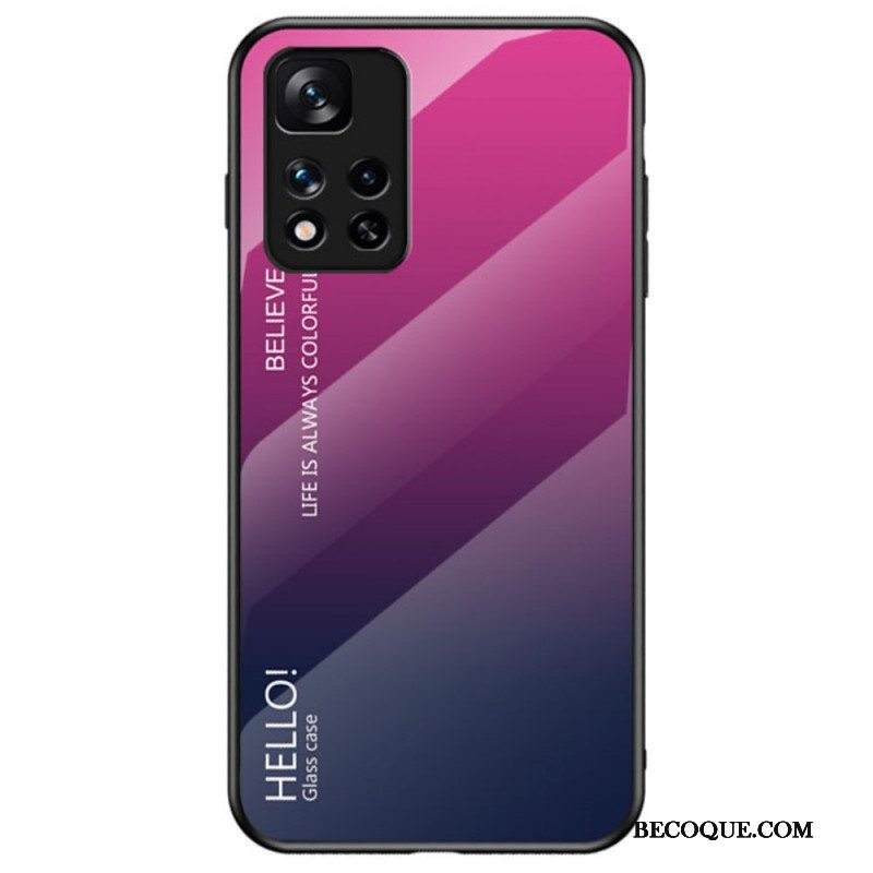 Case Xiaomi Redmi Note 11 Pro Plus 5G Karkaistu Lasi Hello