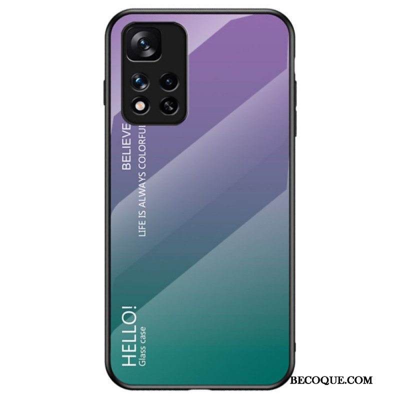 Case Xiaomi Redmi Note 11 Pro Plus 5G Karkaistu Lasi Hello