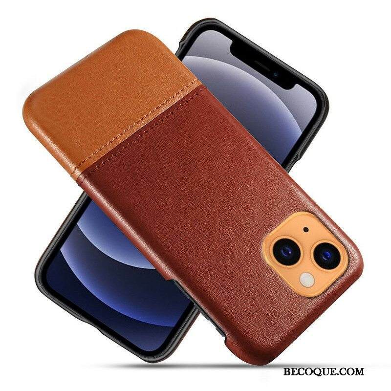 Case iPhone 13 Mini Ksq Kaksisävyinen Nahkaefekti