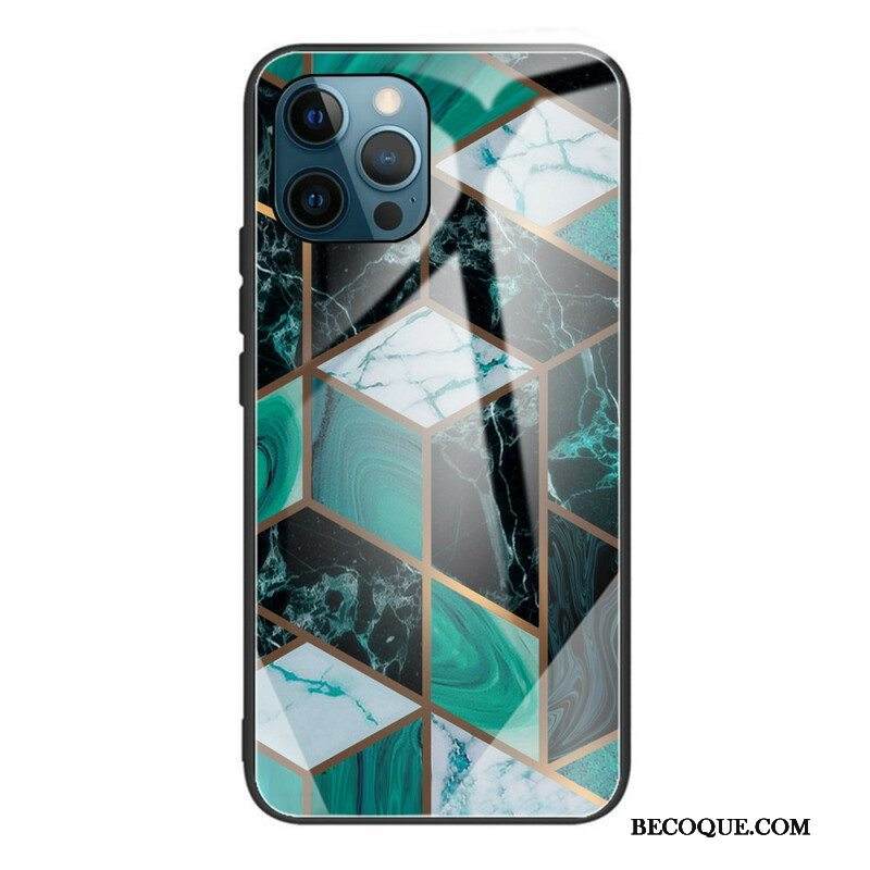 Case iPhone 13 Pro Max Geometria Marmori Karkaistu Lasi