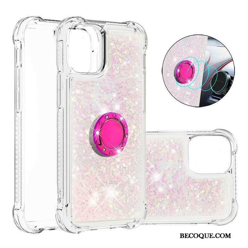 Case iPhone 13 Pro Paljetteja Rengastuella
