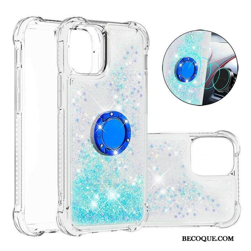 Case iPhone 13 Pro Paljetteja Rengastuella