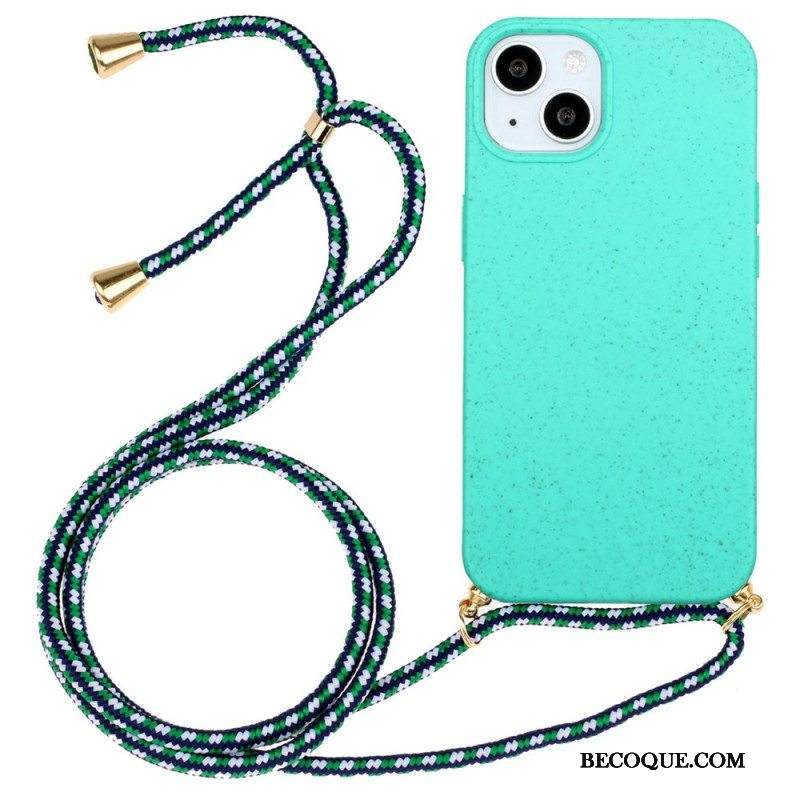 Case iPhone 14 Kiristysnyörillä Vehnän Olkinauha