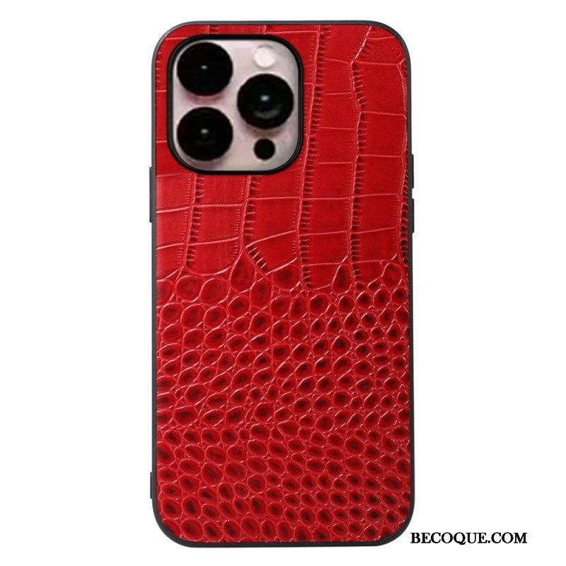 Case iPhone 14 Pro Max Aito Crocodile Texture -nahka