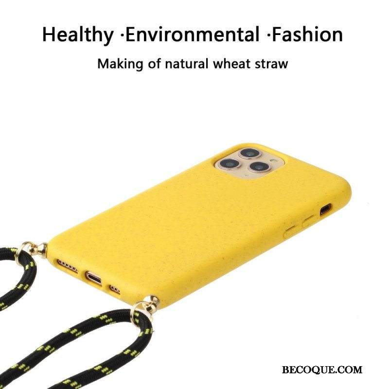 Case iPhone 14 Pro Max Kiristysnyörillä Vehnän Olkinauha