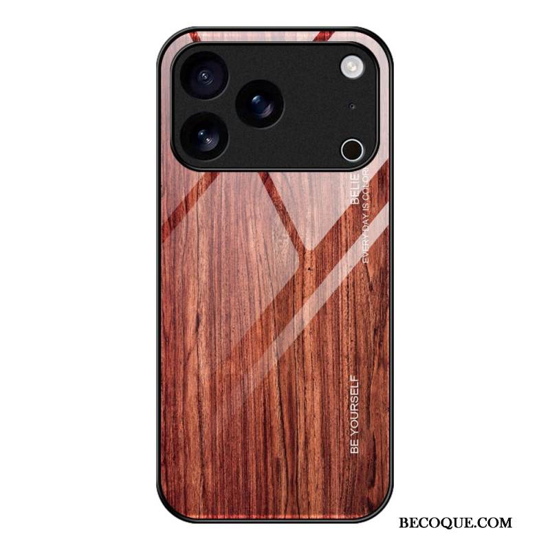 Case iPhone 17 Pro Max Puhelinkuoret Puuefektikarkaistu Lasi